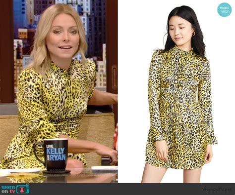 Wornontv Kellys Yellow Leopard Print Mini Dress On Live With Kelly