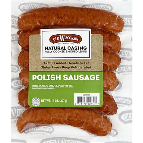 Old Wisconsin® Natural Casing Fully Cooked Smoked Polish Sausage Links