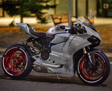 Nardo Grey With Candy Red 1199 Ducati Motorbike Sports Bikes