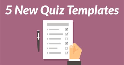 5 New Quiz Templates Added To The Library Elearning
