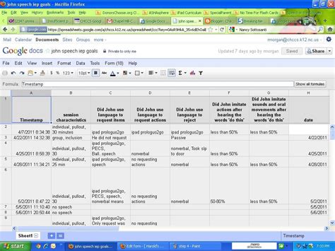 Excel Spreadsheet Template —