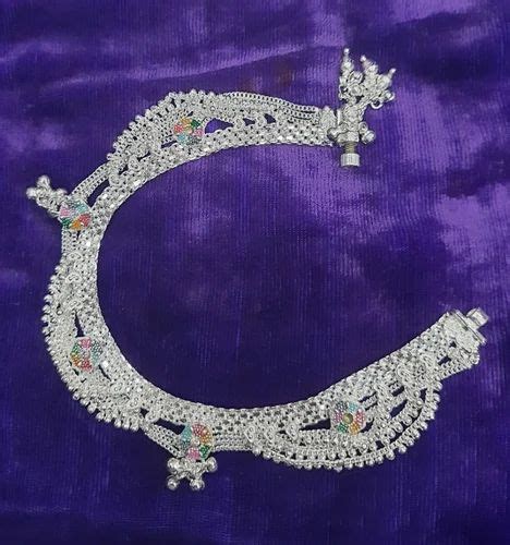 54 Bridal 118gm Agra Silver Anklet Size 7inch At Rs 4500pair In Agra