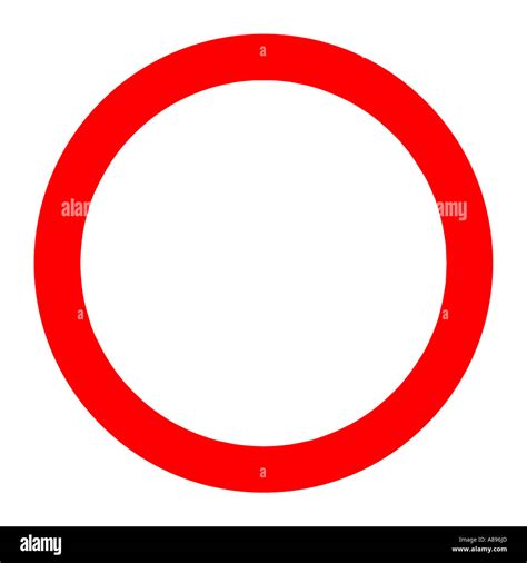 Red Circle Road Sign On White Background Stock Photo Alamy