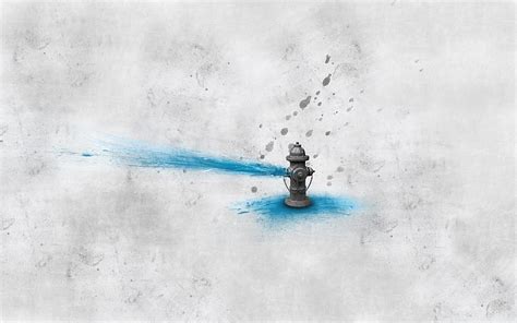 Hd Wallpaper Minimalism Digital Art Artwork Water Pipes Splashes