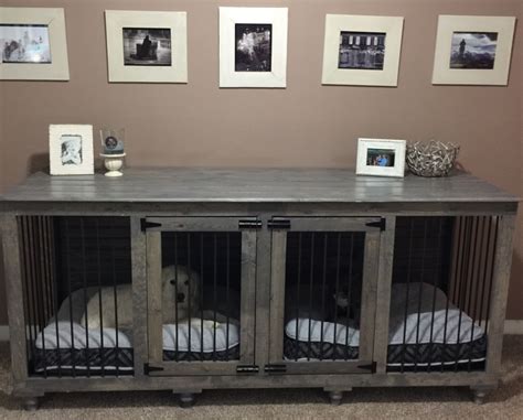 Double Doggie Den™ Diy Dog Crate Dog Kennel Furniture Dog Crate