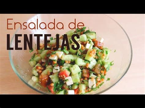 Lista de recetas vegetarianas fáciles y riquísimas! Ensalada de lentejas. Receta vegetariana - YouTube