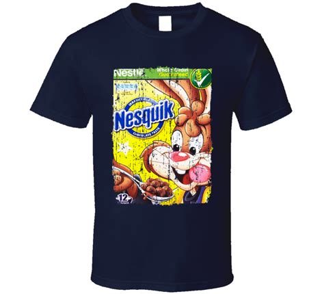 Neste Nesquik Breakfast Cereal Lover Distressed T Shirt