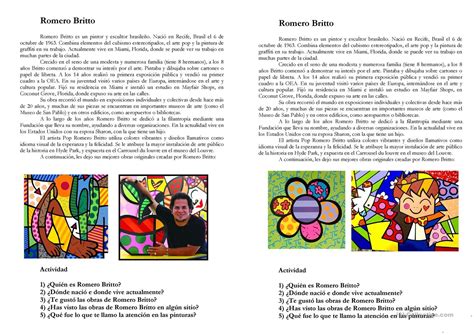 Biografia De Romero Britto Portugu S Ple Apostilas Arte Pop Willem De Kooning Pop Art Comic