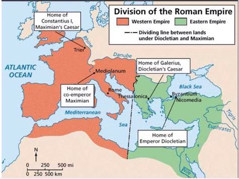 Rome Was So Big That In Bc They Split Into Empire Western And Eastern