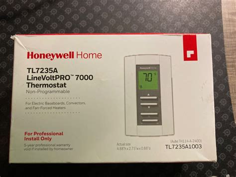 Honeywell Tl7235a1003 Digital Electric Heat Thermostat For Sale Online
