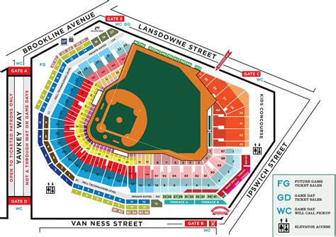 Fenway Park Concert Seating Chart With Rows And Seat Numbers