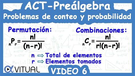 🎲 Problemas De Conteo Y Probabilidad Video 6 Act Preálgebra Youtube