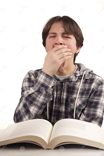 Teenage Boy Yawning Stock Photo Image Of Yawning Sitting 29942474