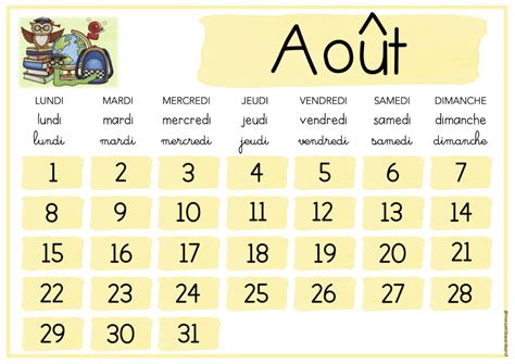 Calendriers Français 2022 2023