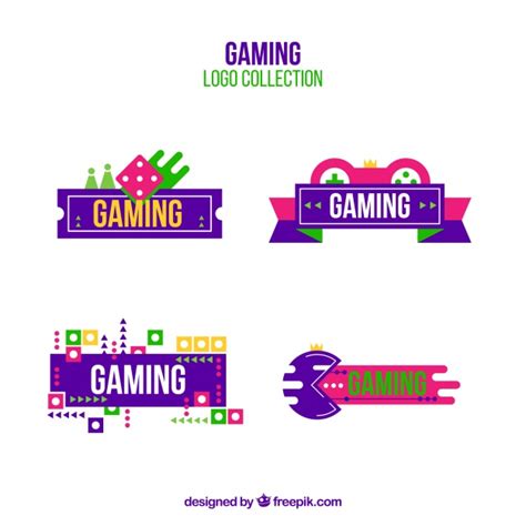 ¿dónde comprar videojuegos con logos? Colección de logos de videojuegos con diseño plano ...