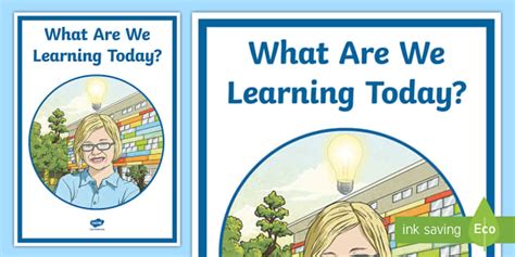 What Are We Learning Today Display Sign Teacher Made
