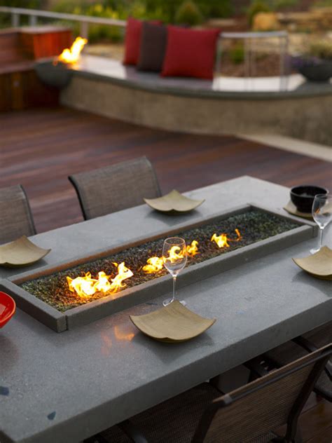 How to build a propane fire pit dining table. Elegant tabletop fire pit Remodeling ideas for Patio Rustic