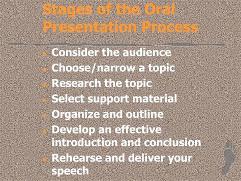 Ppt Stages Of The Oral Presentation Process Powerpoint Presentation