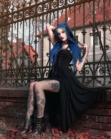 Blue Astrid Gothic Fashion Hot Goth Girls Art Dress