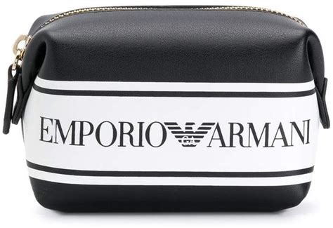Emporio Armani Logo Make Up Bag Armani Logo Emporio Armani Black