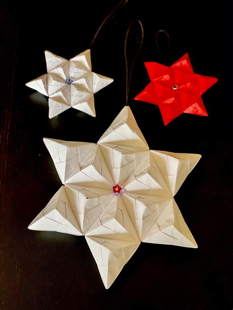 Origami Star Tree Topper Ornament Wreath Decor Handmade Etsy