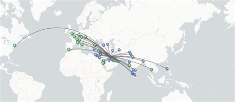 Kuwait Airways Route Map