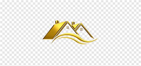 House Shape Logo Golden Houses Png Pngegg