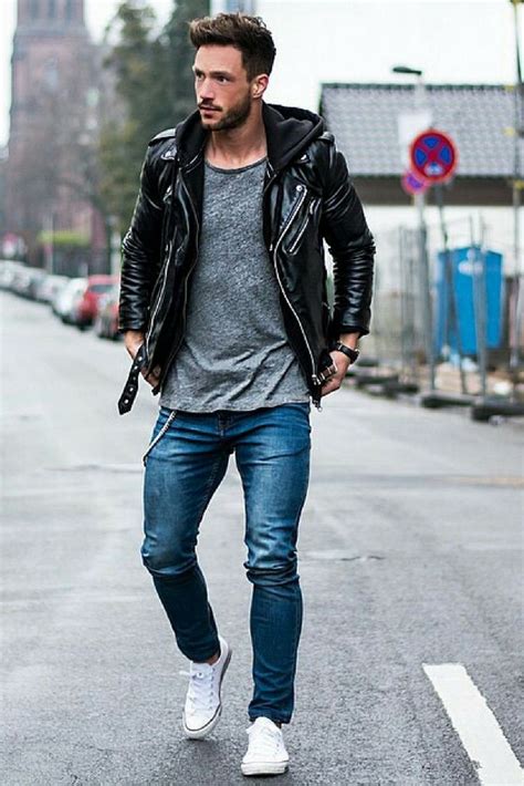 15 coolest ways to wear leather jacket this winter mens fashion casual mens fashion casual