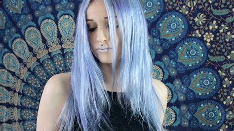 Diy Metallic Blue Hair Color Youtube