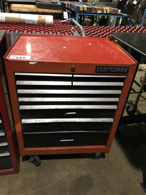 Red Craftsman 9 Drawer Mobile Mechanics Tool Chest