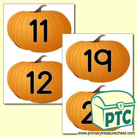 Pumpkin Number Line 11 20 Thanksgiving K 5 Math Teaching Resources