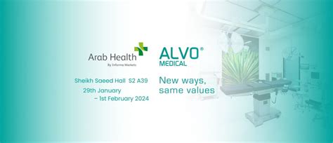 Alvo Medical Will Be Exhibiting At Arab Health 2024 As Part Of