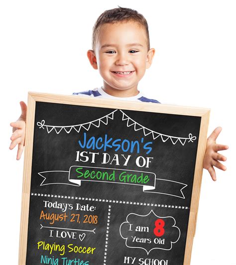 First Day Of School Reusable Chalkboard Printable Sign Back To Etsy