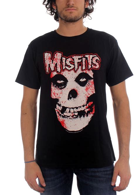 Misfits The Misfits Bloody Misfits Skull Mens T Shirt In Black