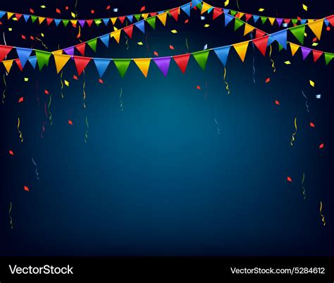 Holiday Celebration Background With A Garland Vector Image