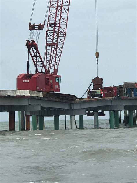 Crane Trestle Causing “dip” In New Folly Pier Construction Wcbd News 2