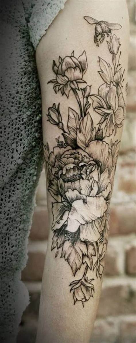 Floral Arm Tattoo Delicate Flower Tattoo Men Flower Tattoo Flower