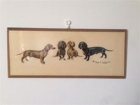 Vintage Dachshunds Grans Picture Vintage Dachshund Art Dachshund