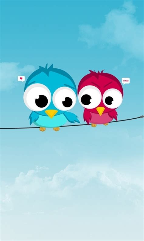 Free Download Cute Birds Love Cell Phone Wallpapers 480x800 Hd