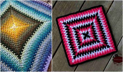 Mosaic Ripples Blanket Free Crochet Pattern