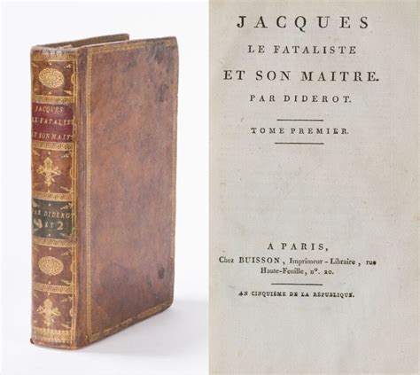 Jacques Le Fataliste Denis Diderot Édition Originale