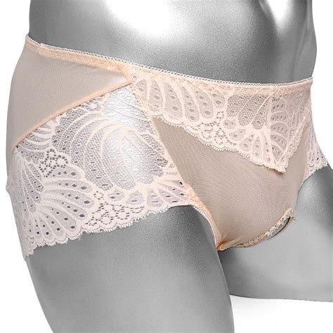 Men Lace Panties Sexy Open Crotch Lace Gay Lingerie Stretch Male