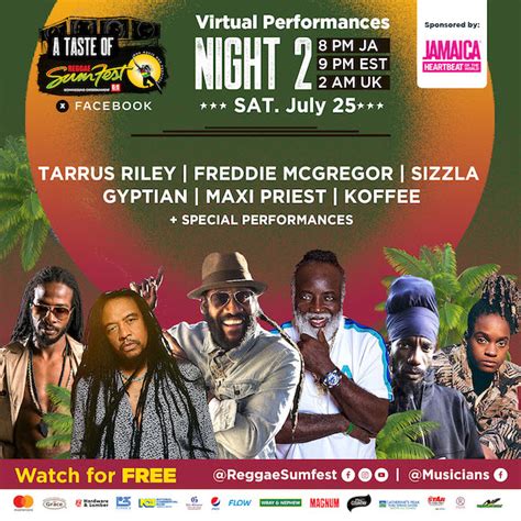 Information A Taste Of Reggae Sumfest 2020