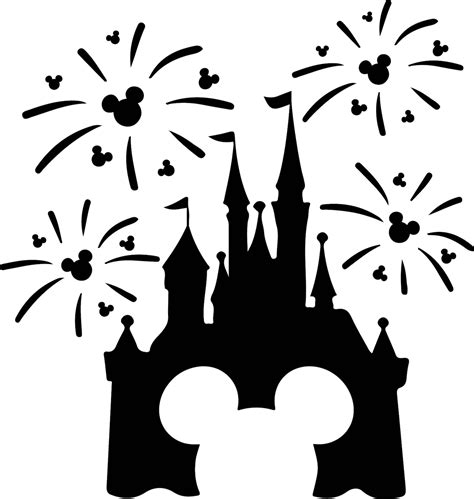 Disney Castle Svg Disney Castle Fireworks svg Disney Castle | Etsy