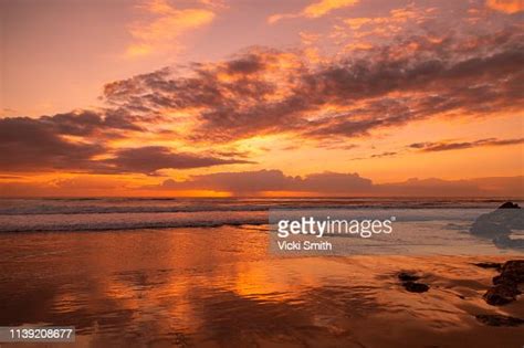 Vibrant Colored Sunrise Over The Ocean High Res Stock Photo Getty Images