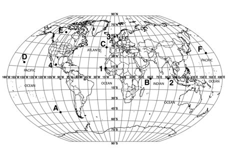Longitude And Latitude Map With Degrees