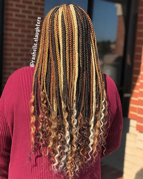 Multi Colored Box Braids