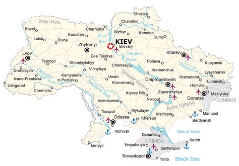 Detailed Map Of Ukraine Ukrainian