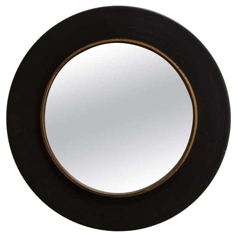 Small Painted Black Porthole Mirror Rimmed With Brass For Sale At 1stdibs