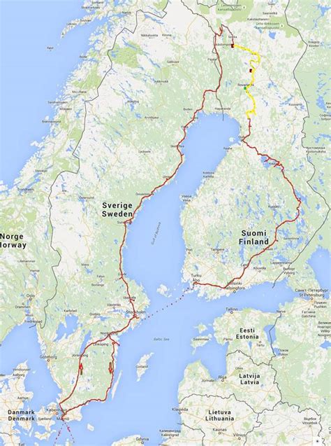 Finnland Und Schweden 2015 Übersicht Der Reise 2015